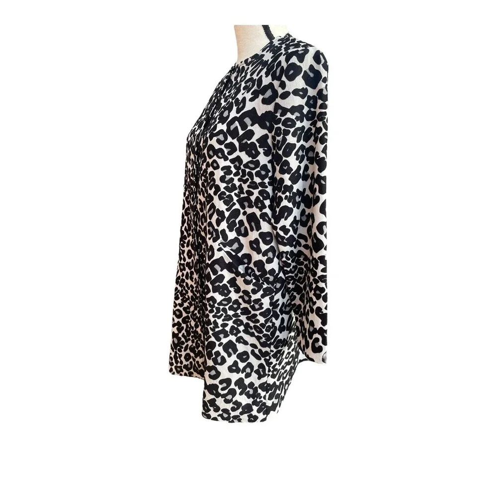 MASAI Copenhagen Jacket Blazer Overcoat Women's Size S Beige‎ Black Jacquard